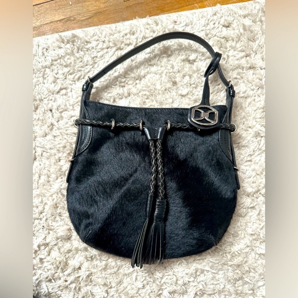 DKNY Black Leather Shoulder Bag